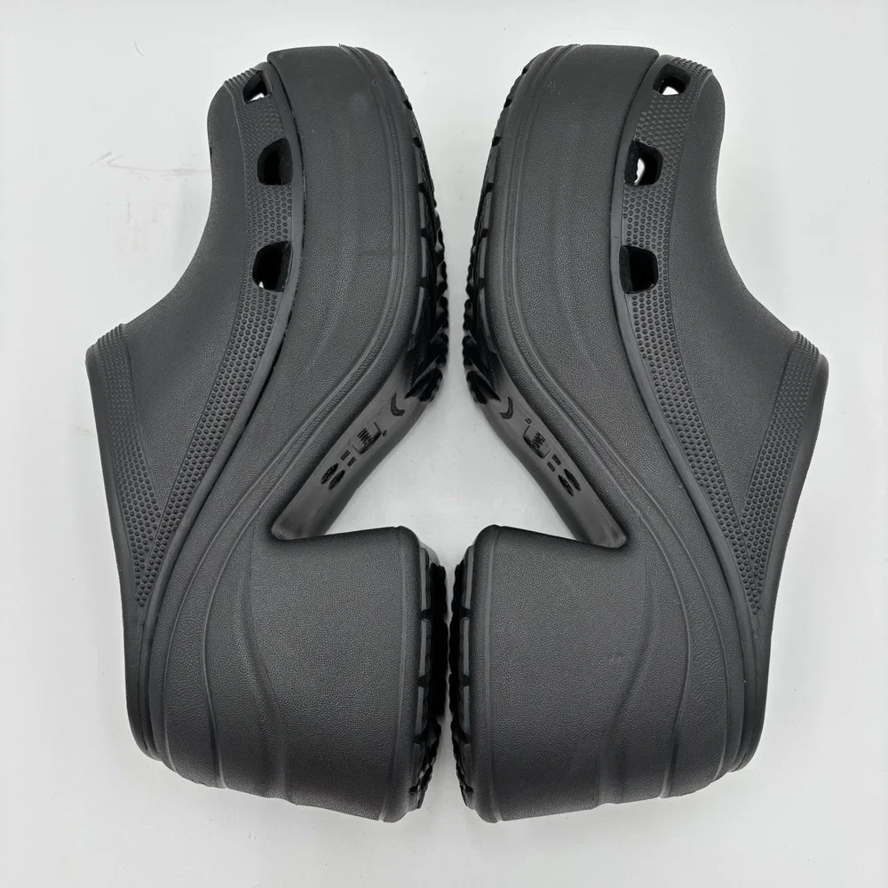 Crocs Siren Clog Shoes Womens Size 10 Black Platform Block Heel Chunky Y2K Bratz